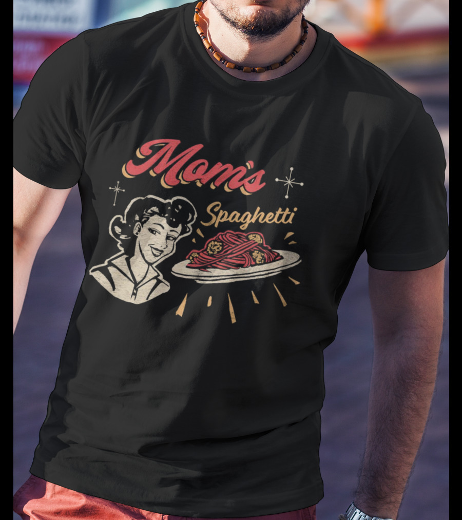 Mom’s Spaghetti Retro Diner Style Vintage T-Shirt
