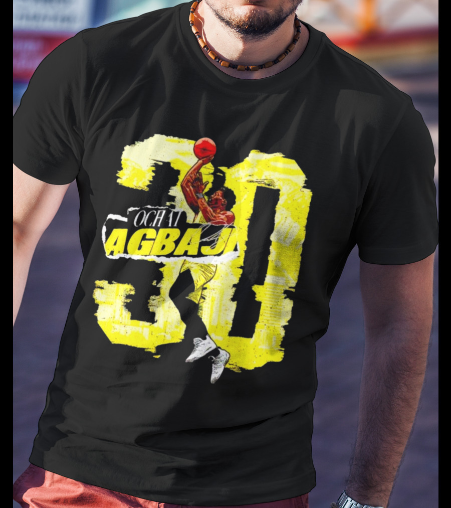 Ochai Agbaji 30 Utah Rough Basketball Dunk WHT Football T-Shirt
