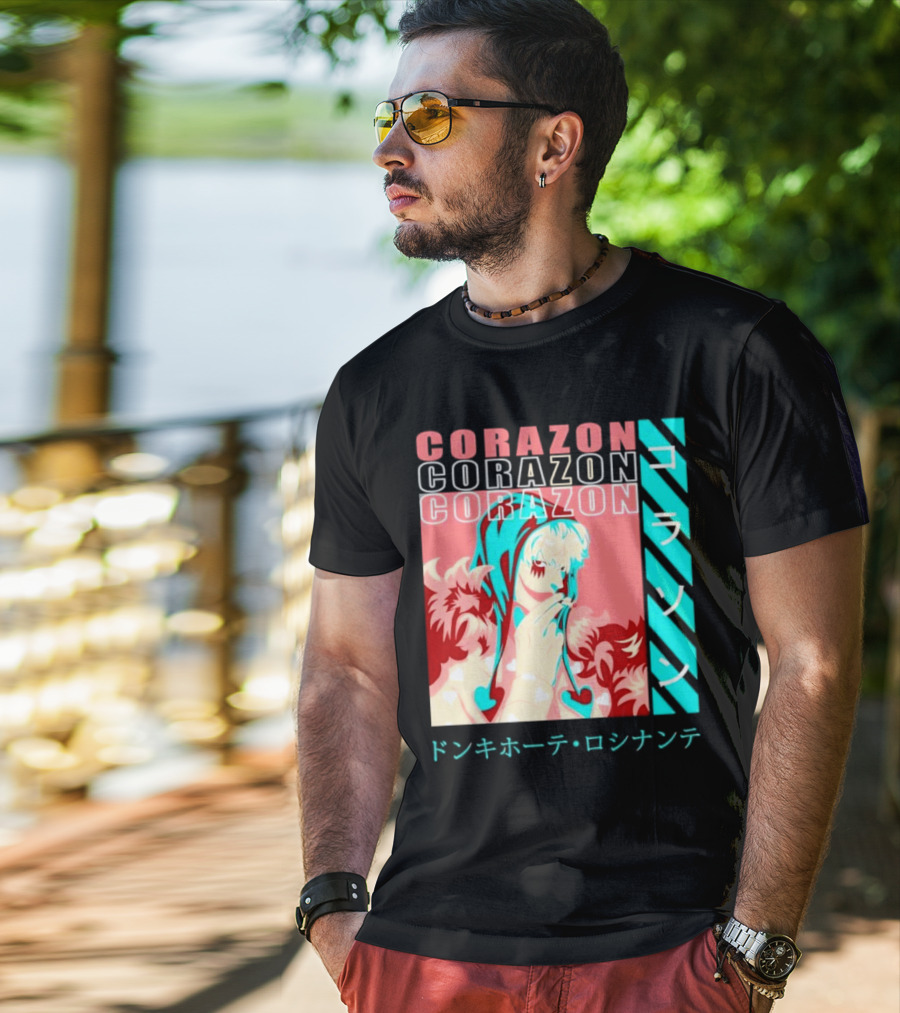Corazon Donquixote Rosinante One Piece Manga Character T-Shirt