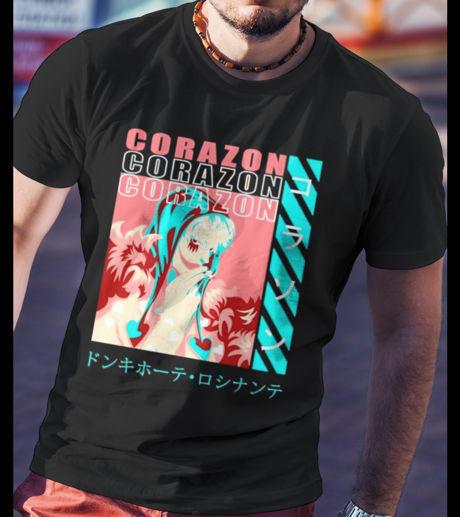 Corazon Donquixote Rosinante One Piece Manga Character T-Shirt