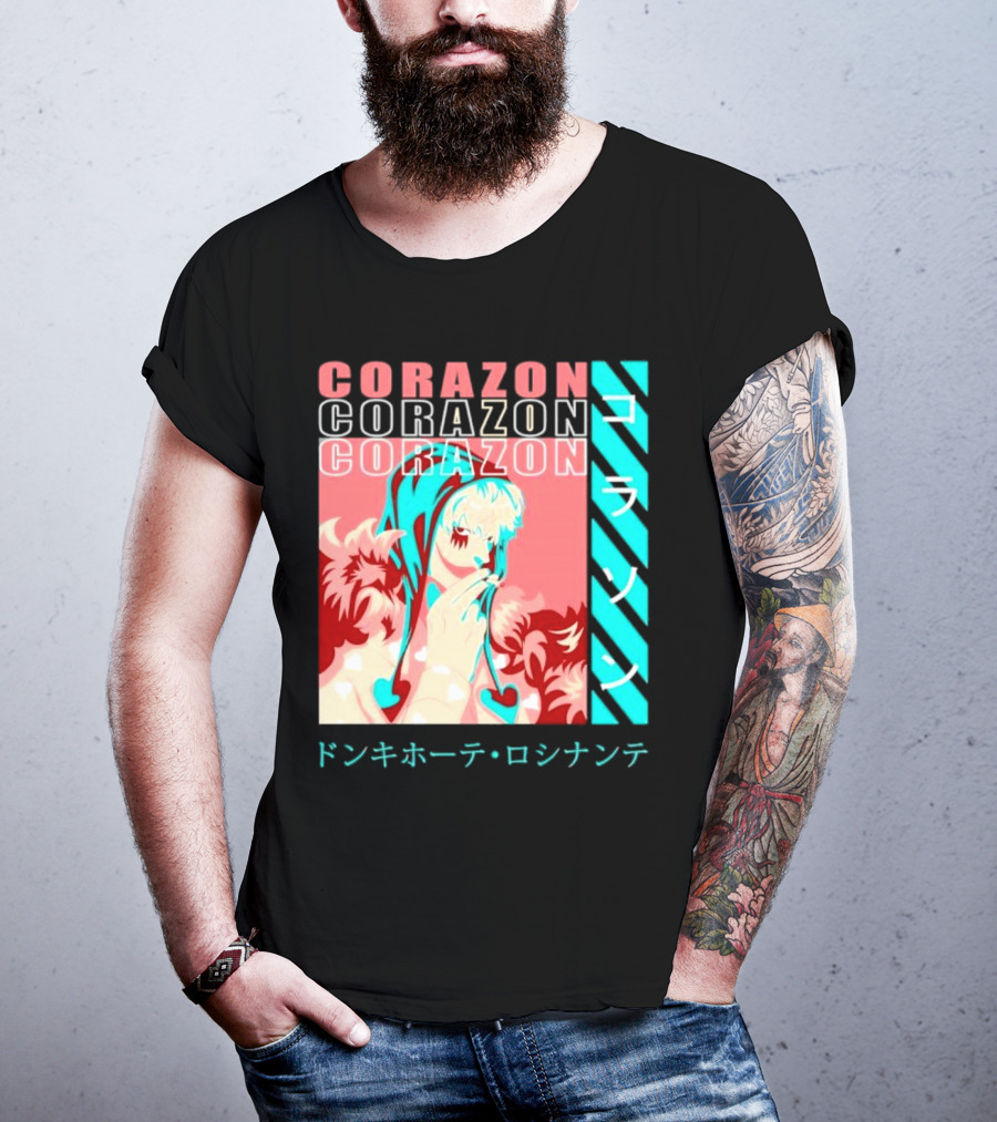 Corazon Donquixote Rosinante One Piece Manga Character T-Shirt