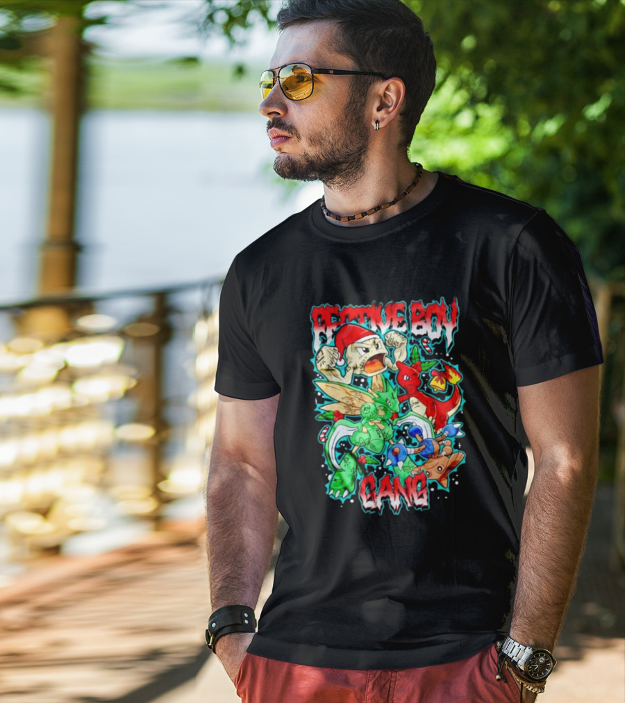 Festive Boy Gang Pokemon Holiday Mashup T-Shirt