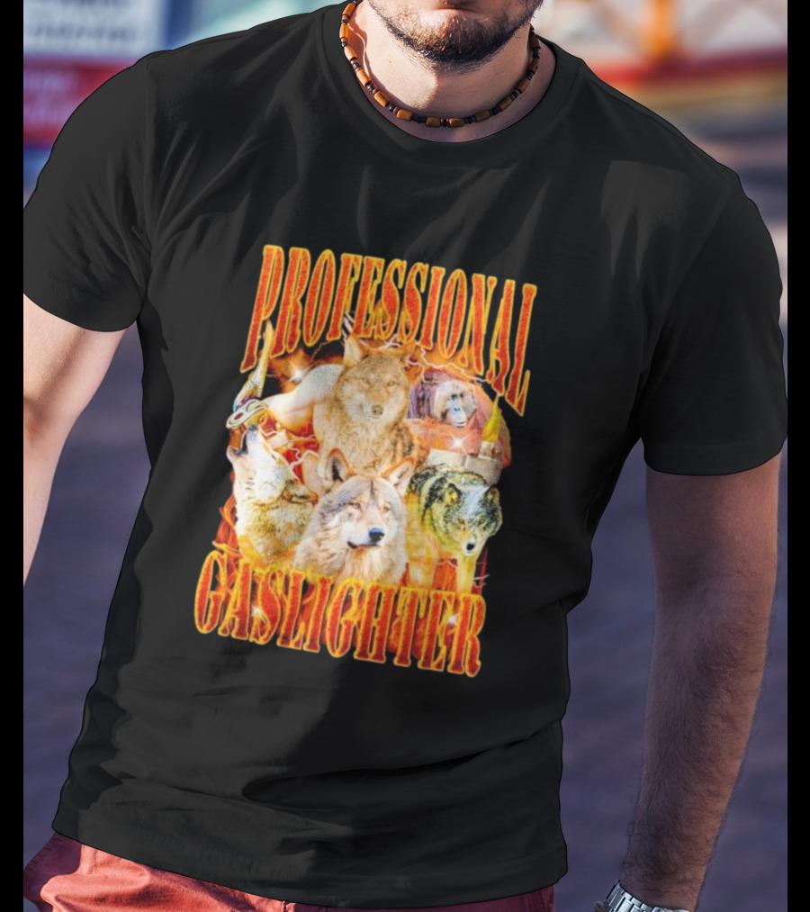 Professional Gaslighter Wolves Vintage T-Shirt