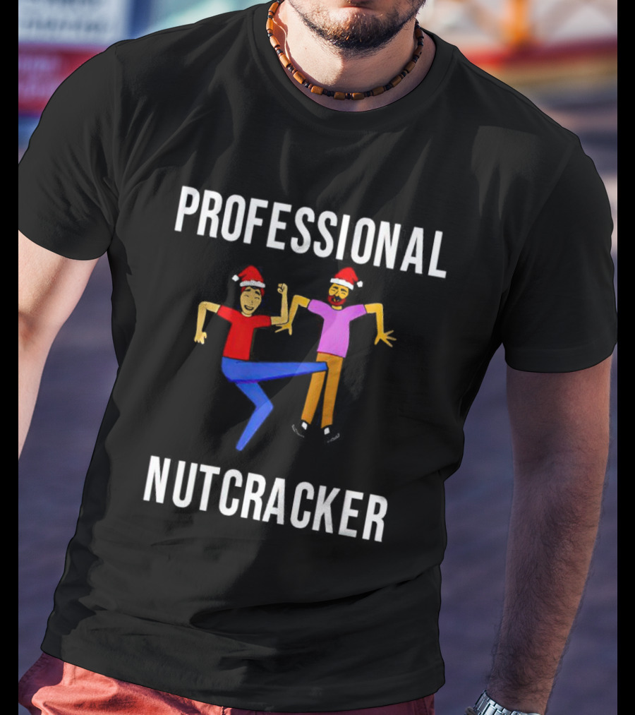 Professional Nutcracker Christmas Santa Hat Kick T-Shirt