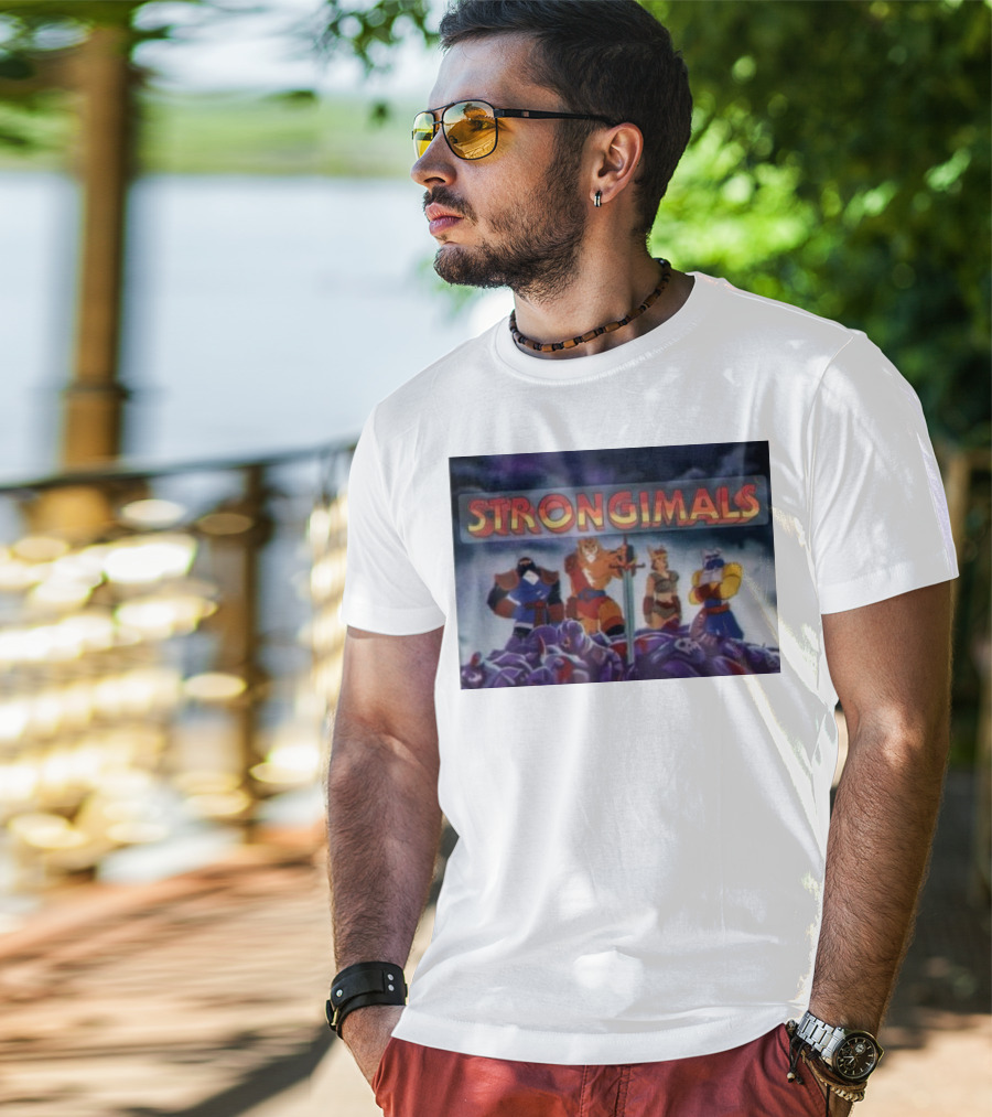 Strongimals Cartoon Warriors Assemble T-Shirt
