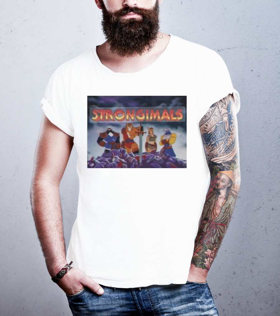 Strongimals Cartoon Warriors Assemble T-Shirt