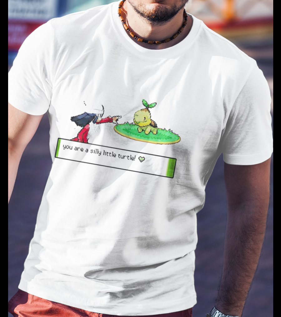 You Are A Silly Little Turtle Retro Pixel Art Showdown T-Shirt