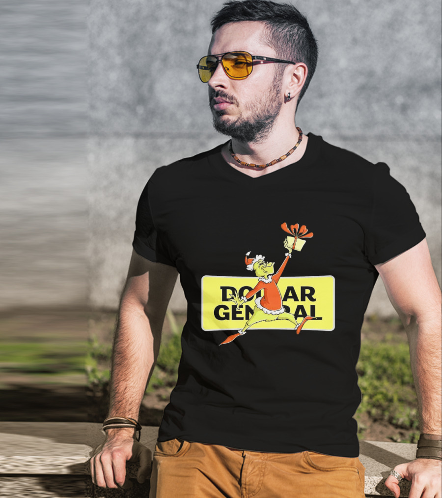 Grinch Christmas Dollar General Gift Iconic Holiday Scene T-Shirt