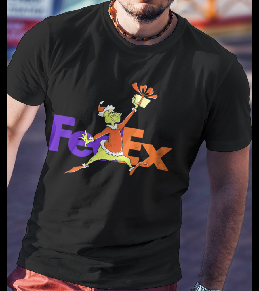 The Grinch Santa FedEx Gift T-Shirt