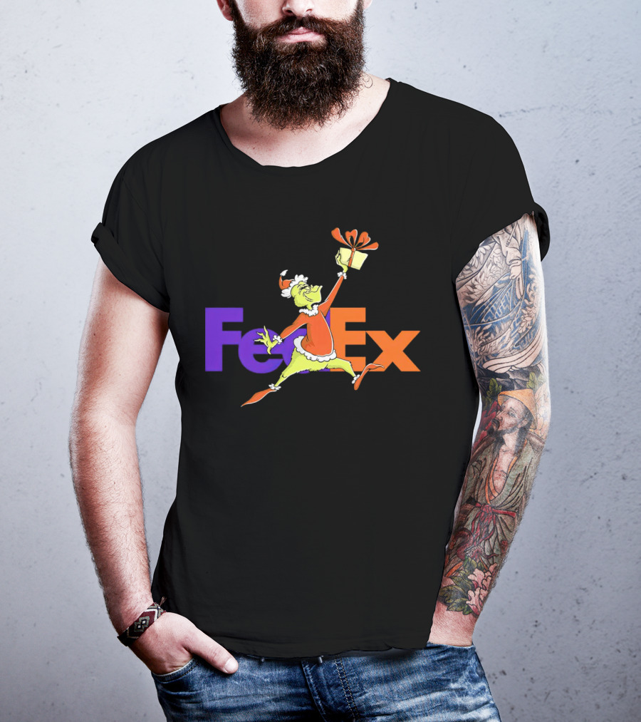 The Grinch Santa FedEx Gift T-Shirt