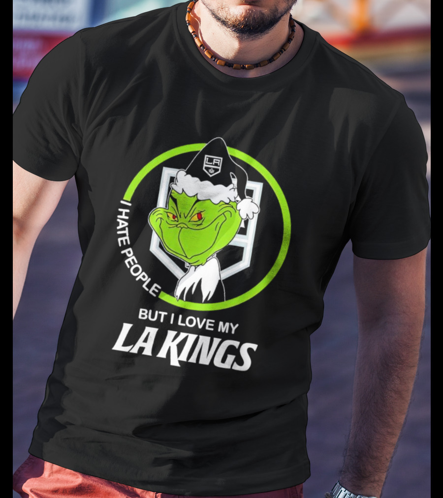 I Hate People But I Love My LA Kings Grinch T-Shirt