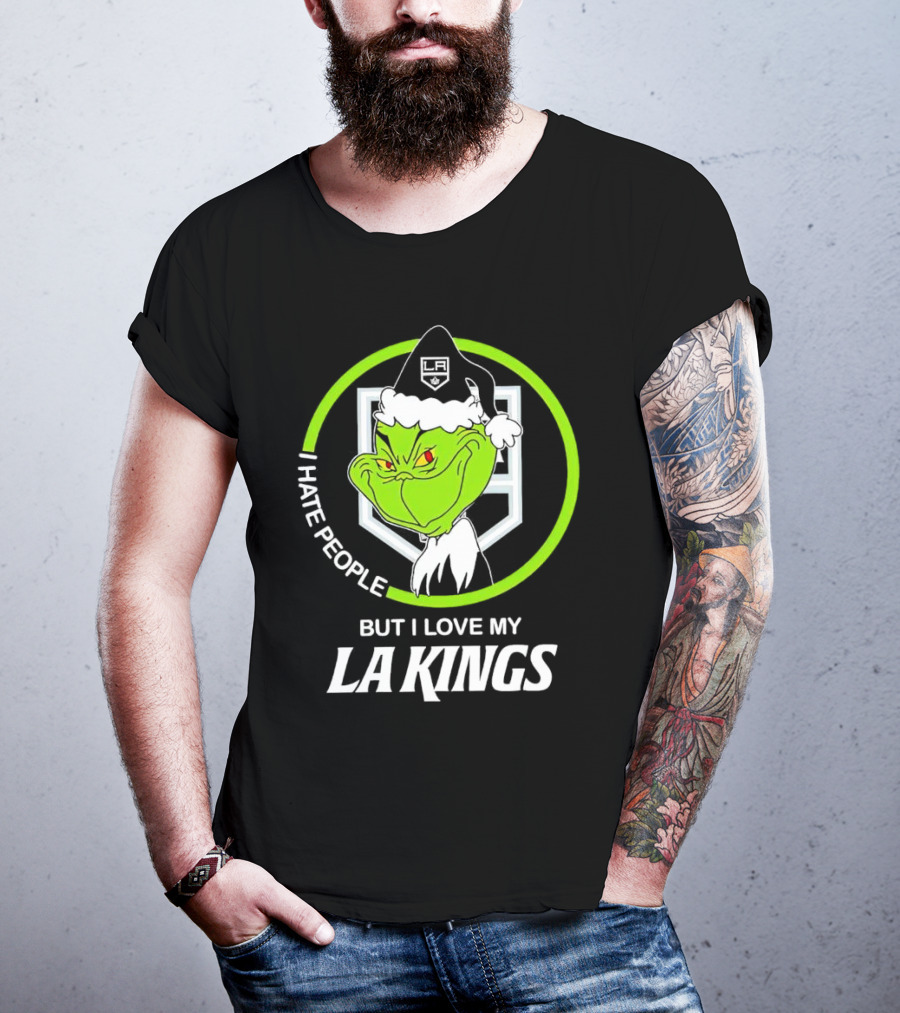 I Hate People But I Love My LA Kings Grinch T-Shirt