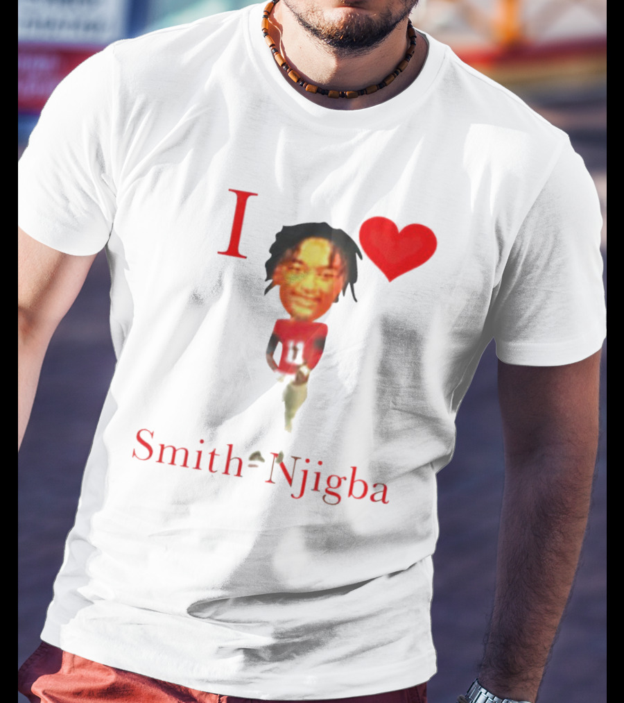 I Heart Jaxon Smith-Njigba Football Player Image T-Shirt