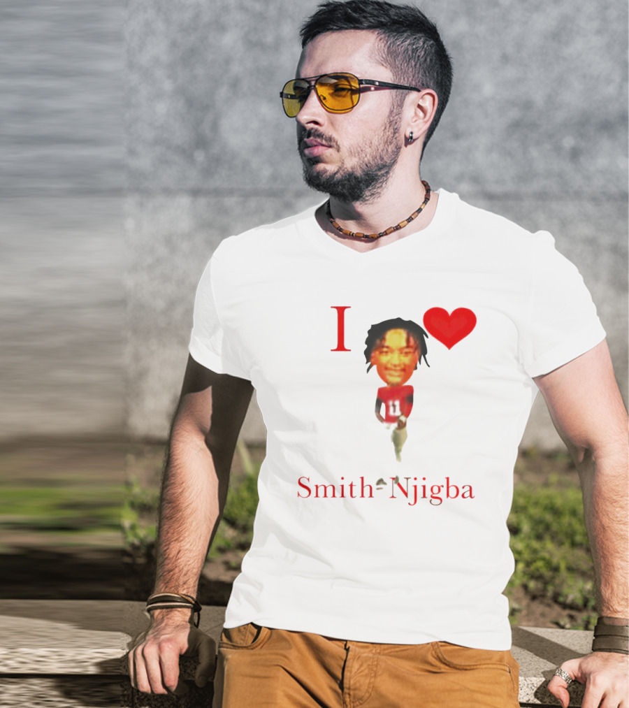 I Heart Jaxon Smith-Njigba Football Player Image T-Shirt