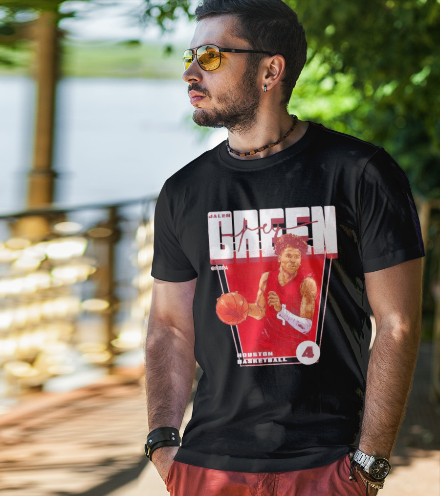 Jalen Green No. 4 Houston Basketball NBA Red Premiere T-Shirt