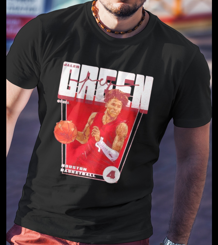 Jalen Green No. 4 Houston Basketball NBA Red Premiere T-Shirt