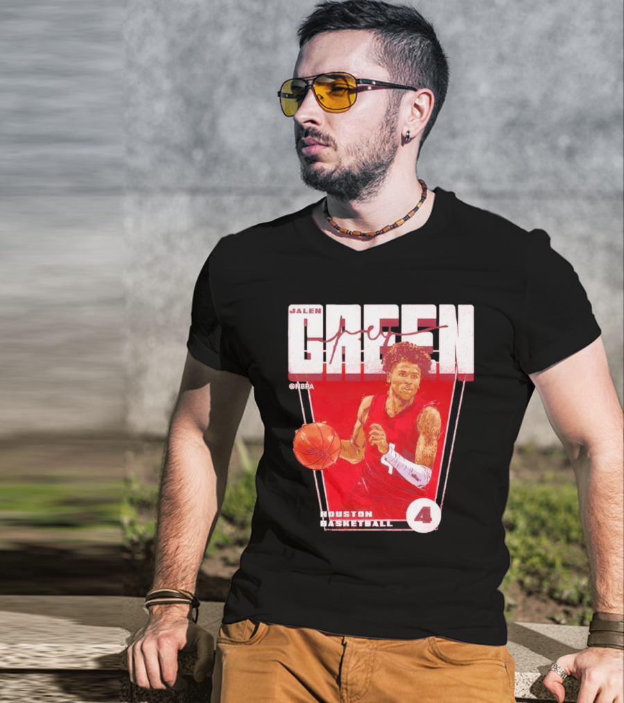 Jalen Green No. 4 Houston Basketball NBA Red Premiere T-Shirt