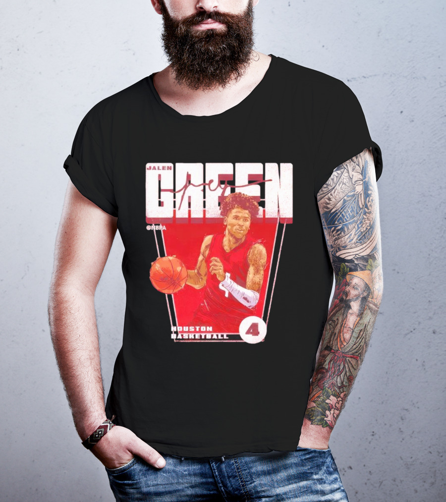 Jalen Green No. 4 Houston Basketball NBA Red Premiere T-Shirt