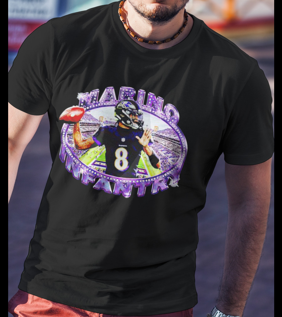 Marino Infantry Lamar Jackson Baltimore Ravens Football T-Shirt