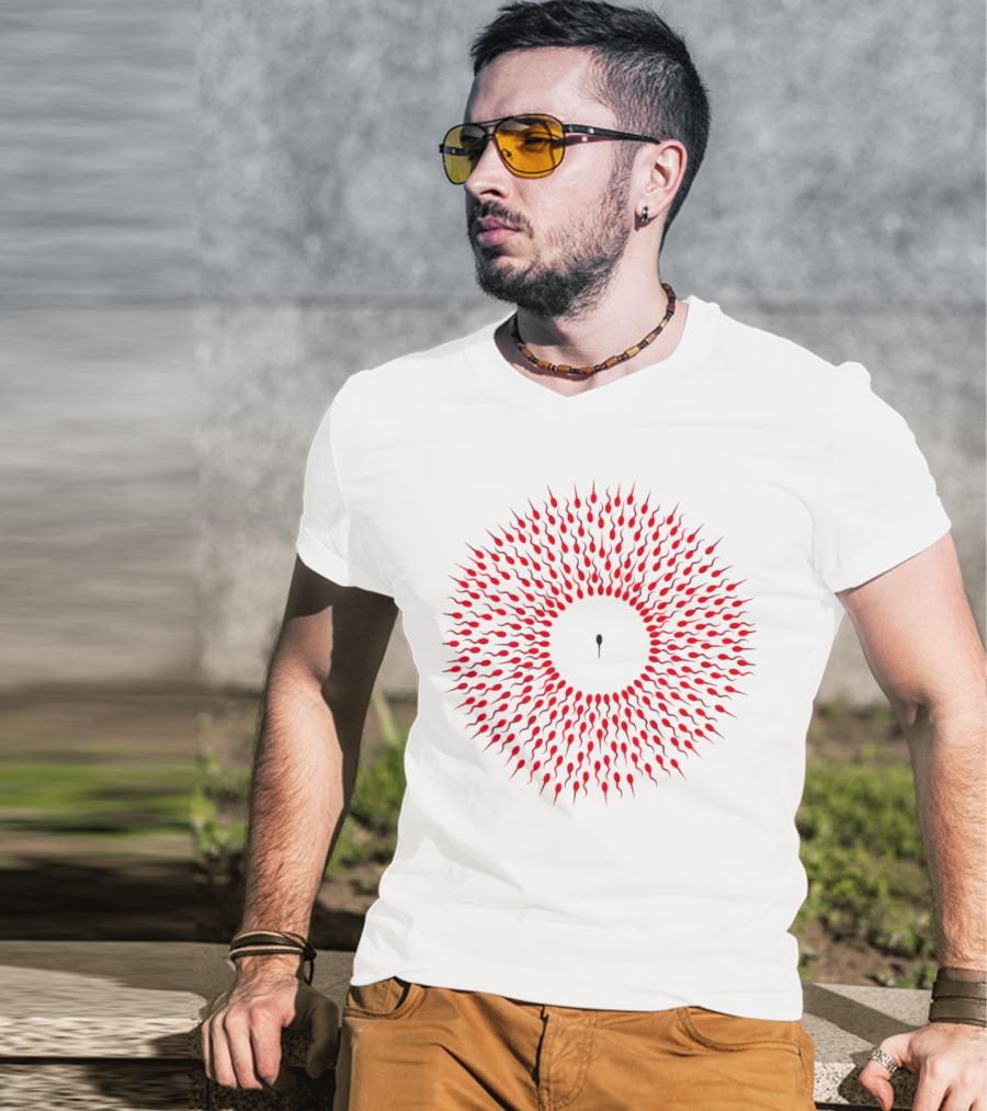 Autistic Tadpole Red Spiral Formation T-Shirt