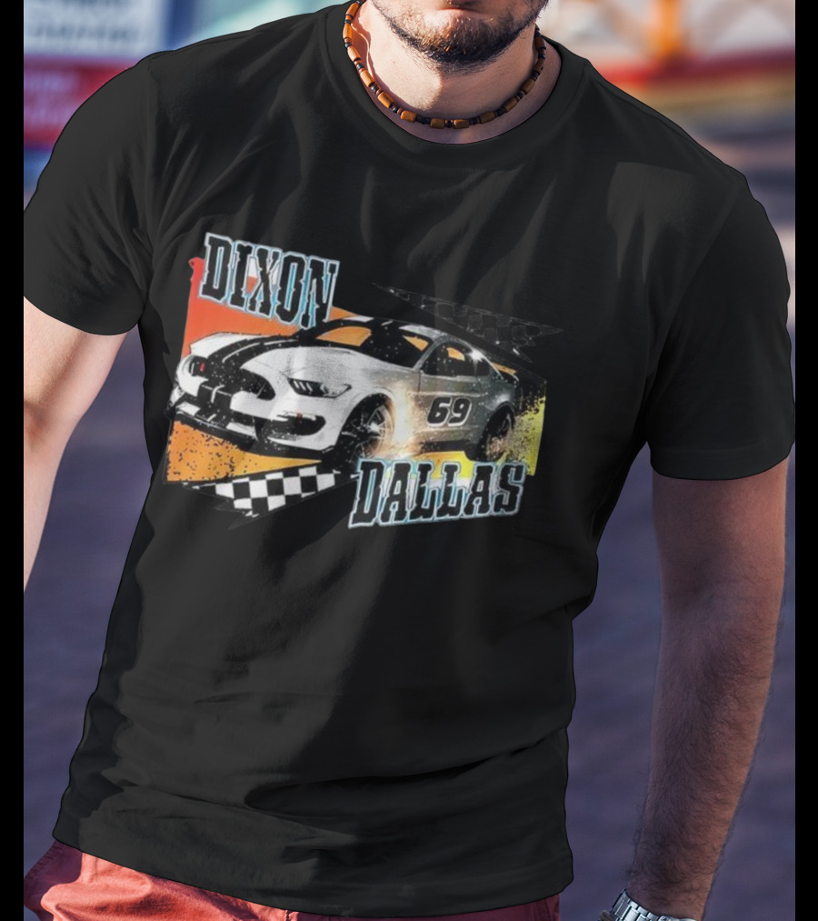 Dixon Dallas 69 Mustang Racing Car T-Shirt