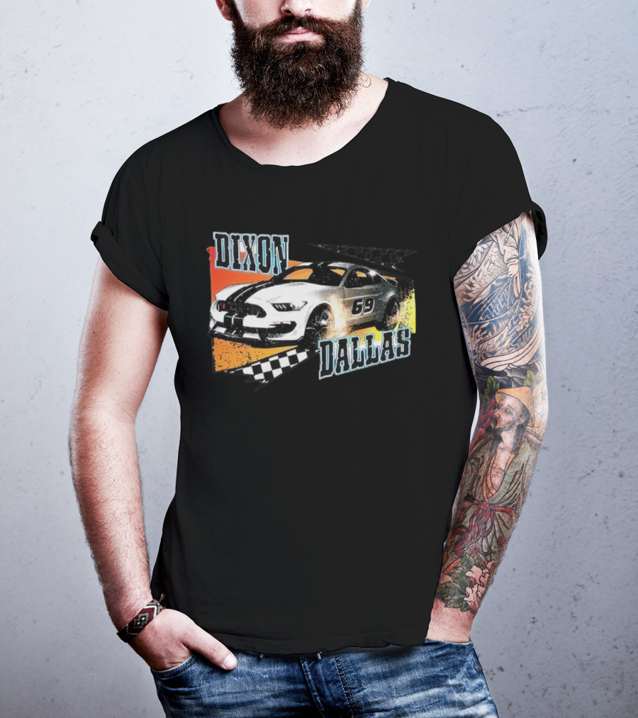 Dixon Dallas 69 Mustang Racing Car T-Shirt