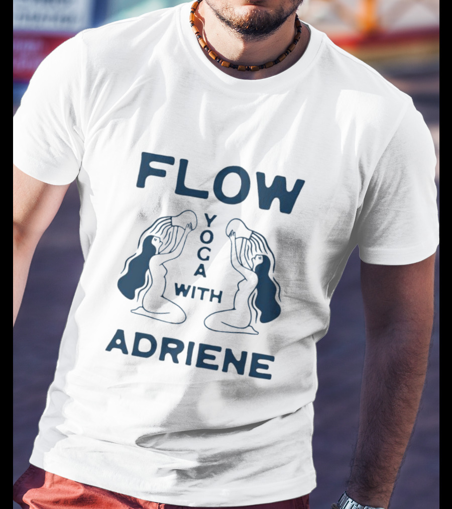 Flow Yoga With Adriene Silhouette Meditation Pose Reflection T-Shirt