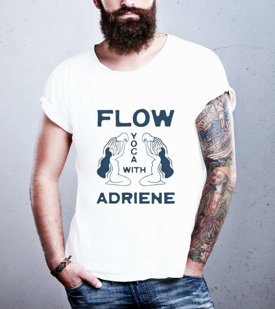 Flow Yoga With Adriene Silhouette Meditation Pose Reflection T-Shirt