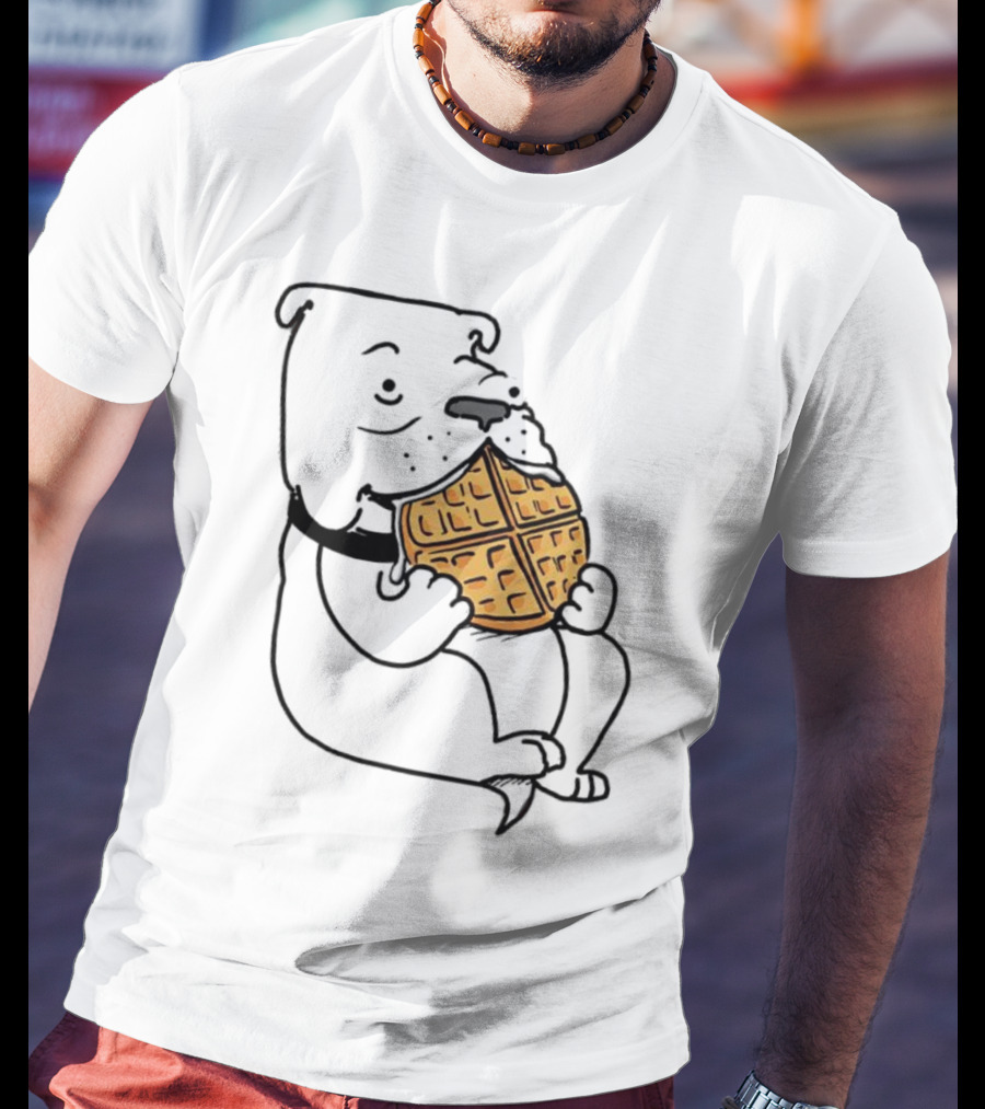 Georgia Waffle Dog Eating Breakfast Snack T-Shirt