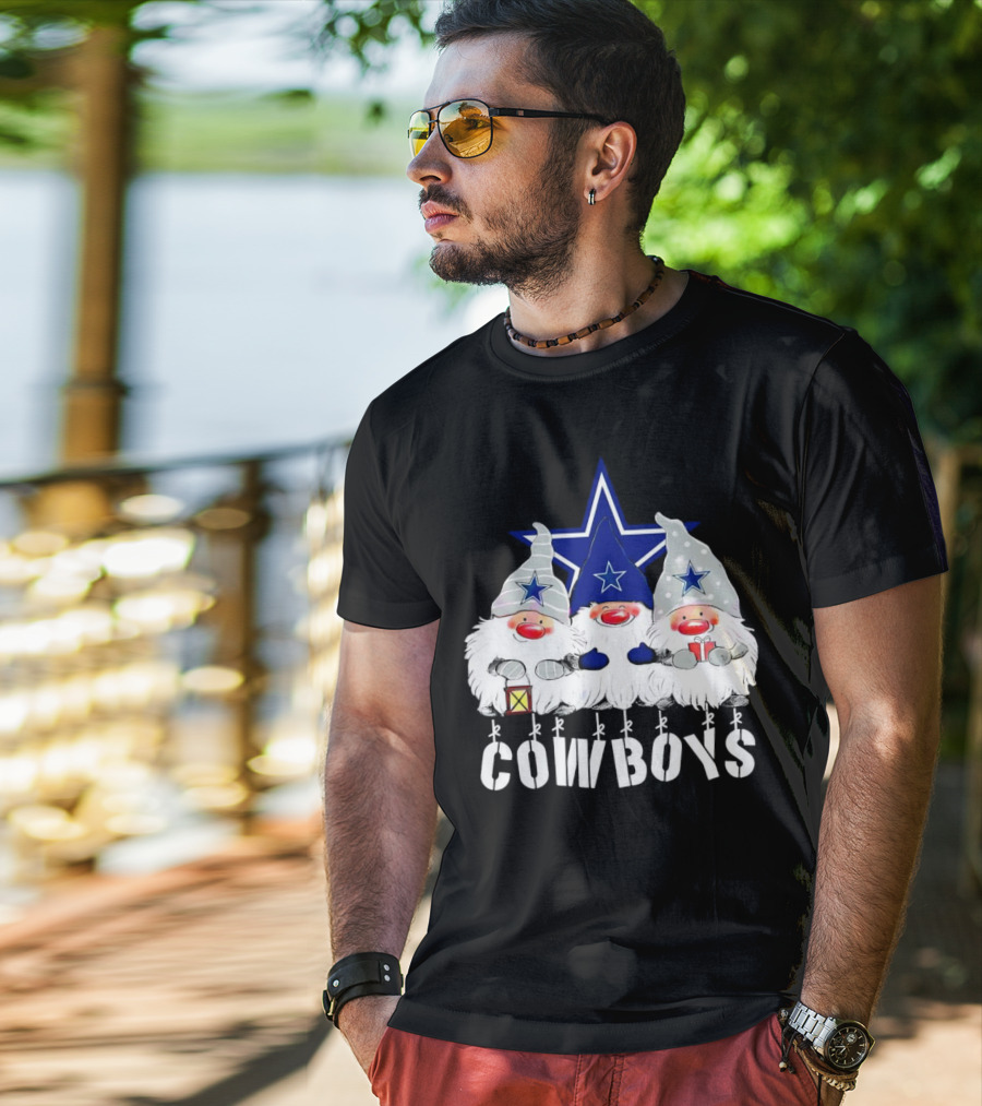 Gnomies Cowboys Christmas Star T-Shirt