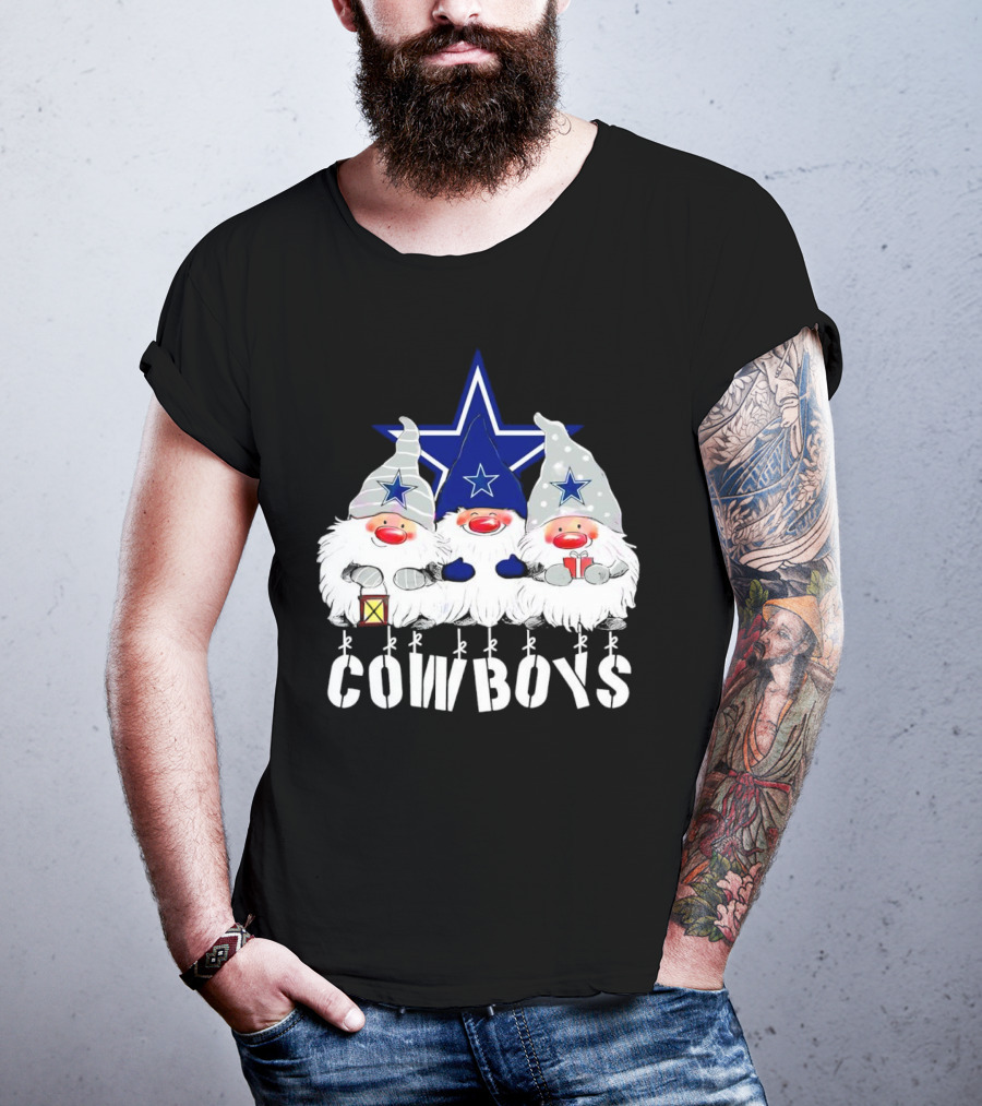 Gnomies Cowboys Christmas Star T-Shirt