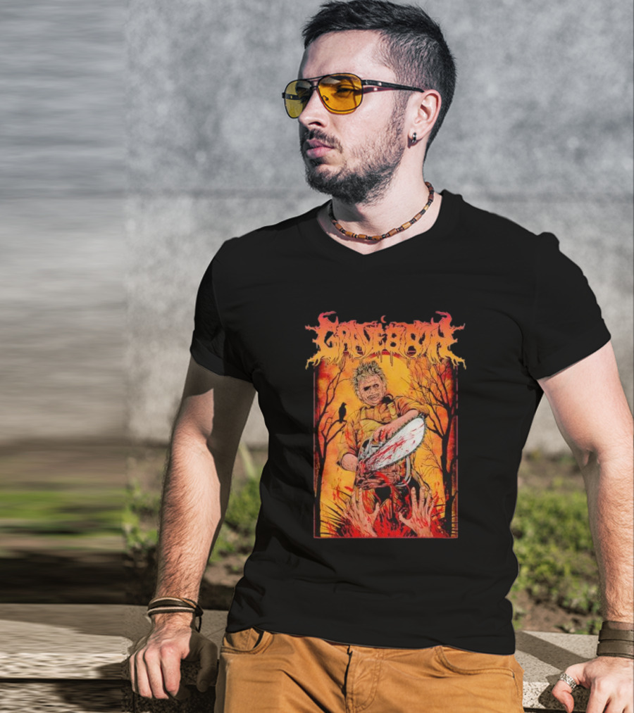 Gravebirth Chainsaw Leatherface Horror Scene T-Shirt