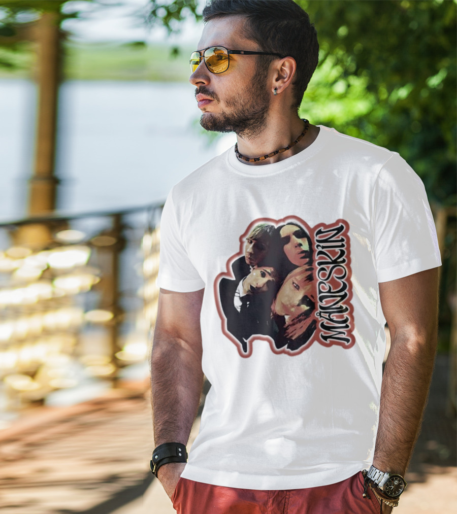 Maneskin Band Fisheye Style Group T-Shirt