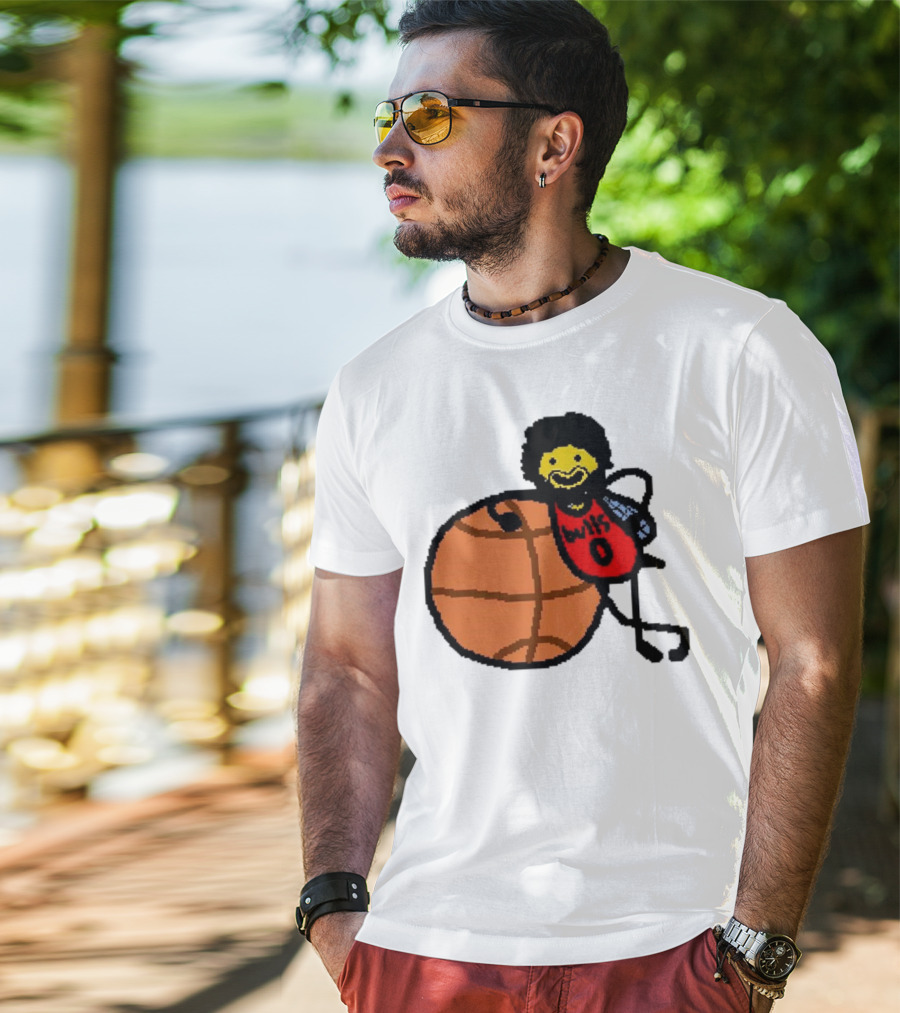 Co-Bee Chicago Bulls NBA Paint Cartoon Basketball Character T-Shirt