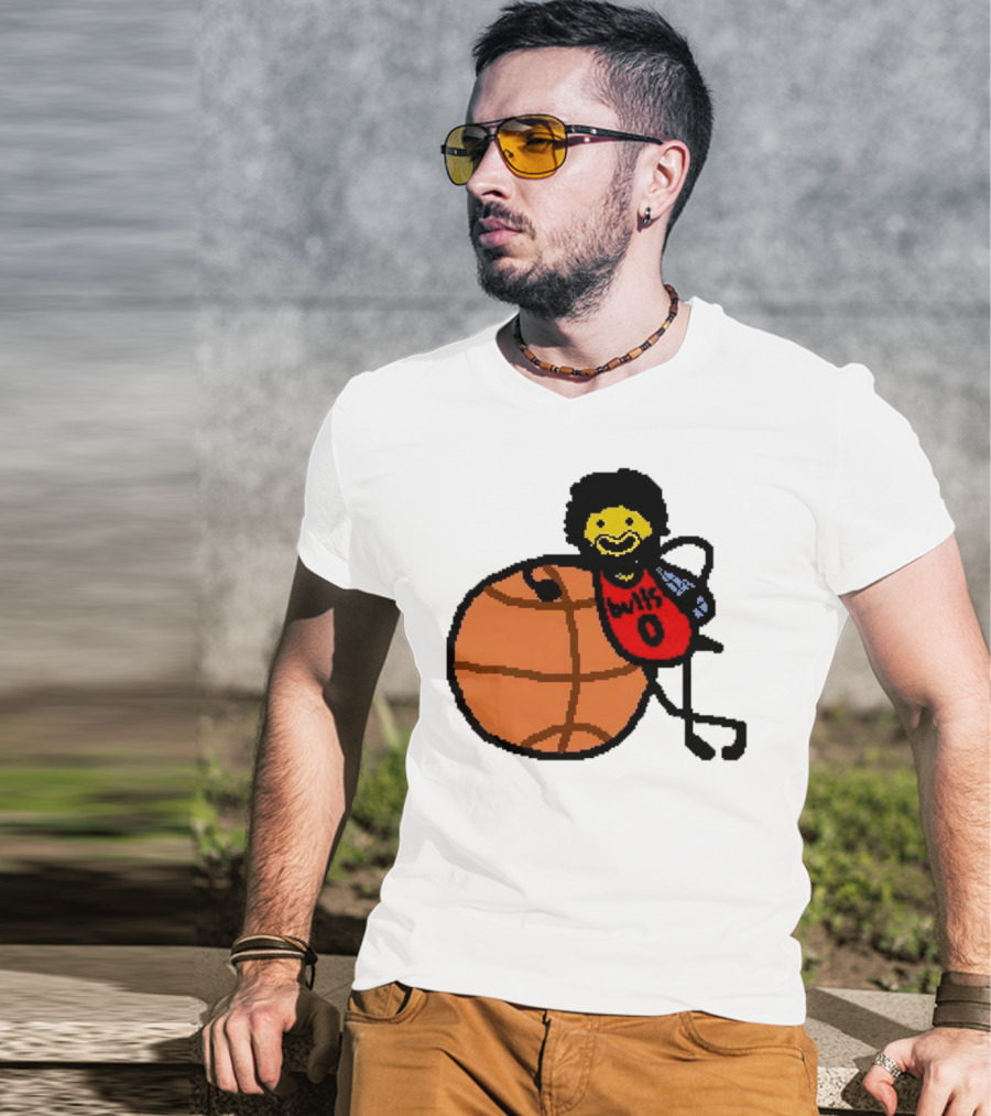 Co-Bee Chicago Bulls NBA Paint Cartoon Basketball Character T-Shirt