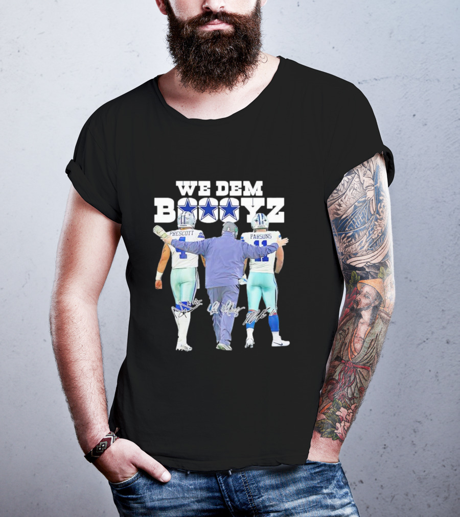 Dallas Cowboys We Dem Boyz Prescott Parsons Signatures T-Shirt