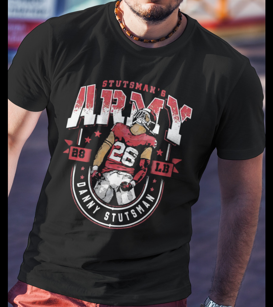 Stutsman's Army Danny Stutsman 28 LB Football Player T-Shirt