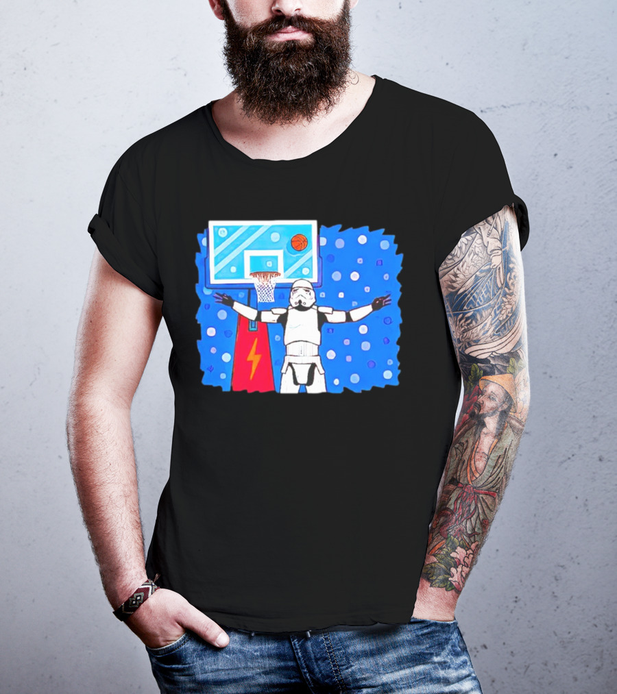 Stormtrooper Basketball No Look Shot T-Shirt