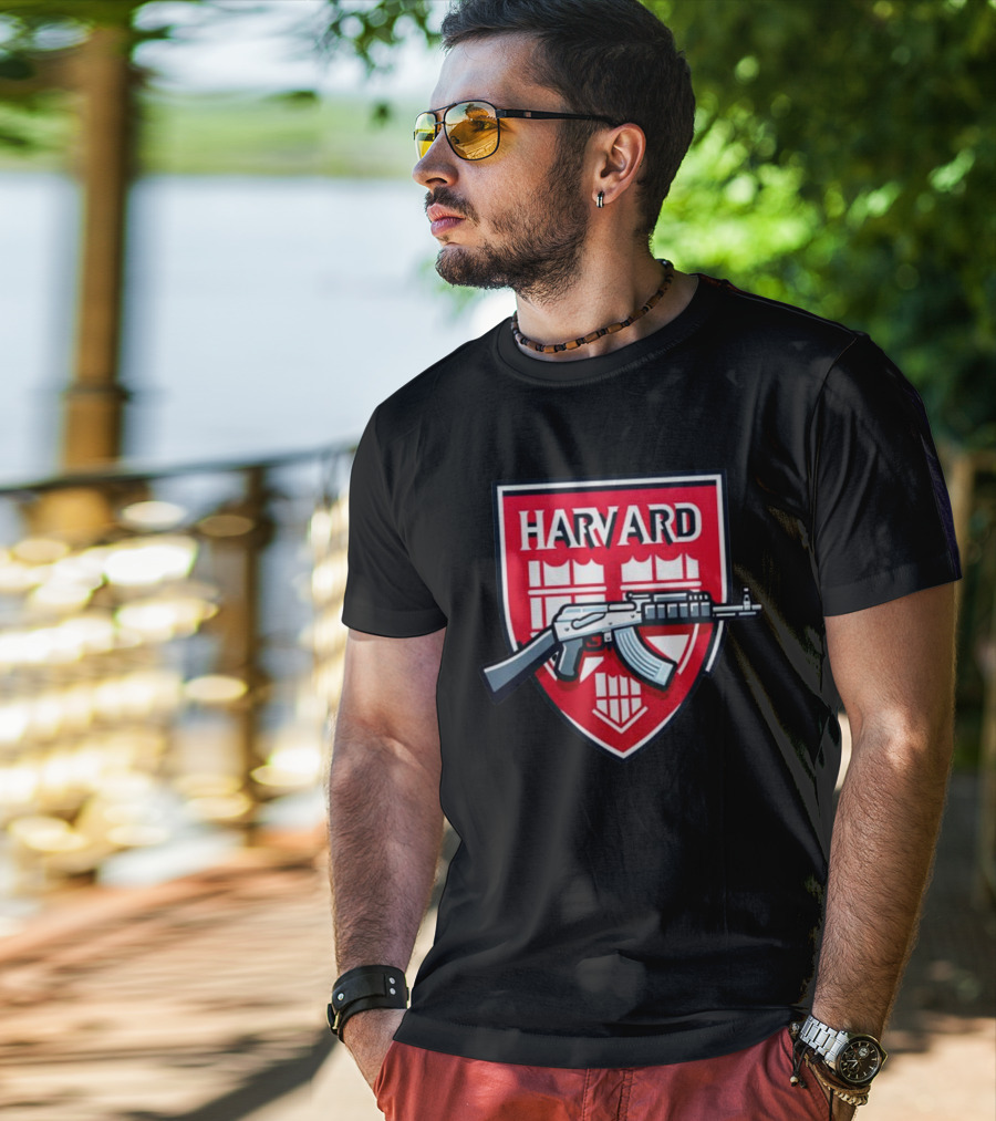 Dr. Eli David Harvard University AK-47 Shield T-Shirt