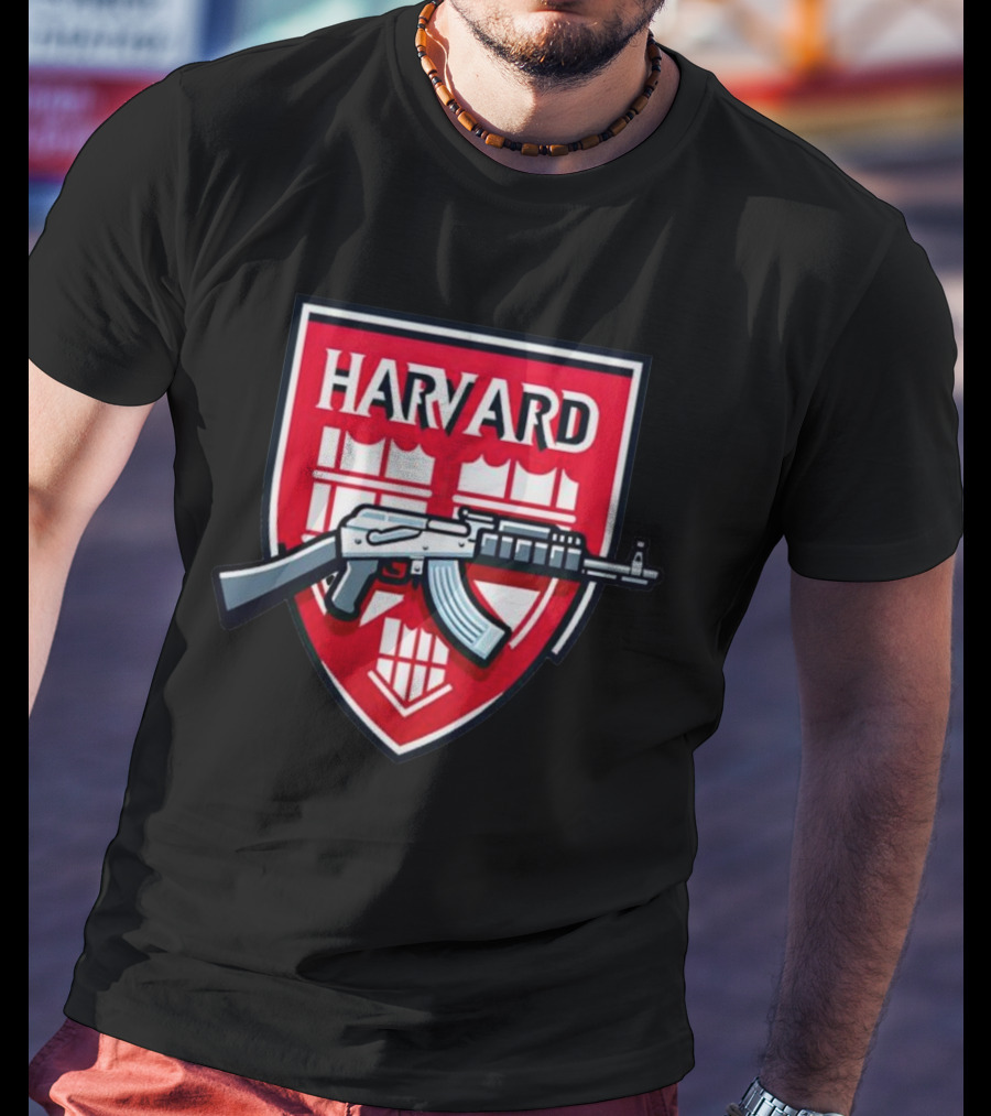 Dr. Eli David Harvard University AK-47 Shield T-Shirt