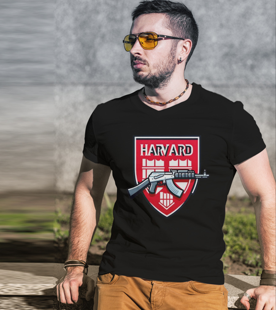 Dr. Eli David Harvard University AK-47 Shield T-Shirt