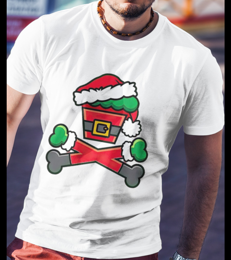 Johnny Cupcakes Jc Vault Grouchy Crossbones Christmas Santa Hat T-Shirt