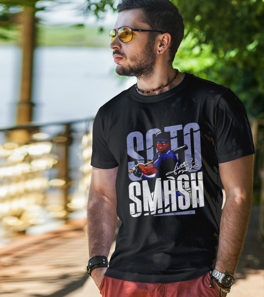 Soto Smash Juan Soto Cartoon Signature T-Shirt