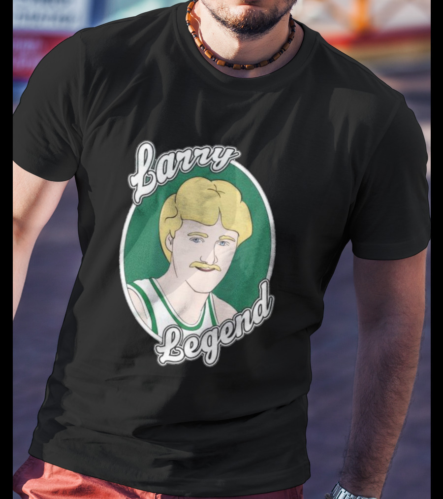 Larry Bird Legend Retro Illustration Basketball T-Shirt