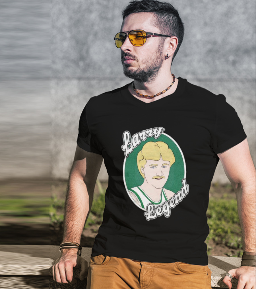 Larry Bird Legend Retro Illustration Basketball T-Shirt