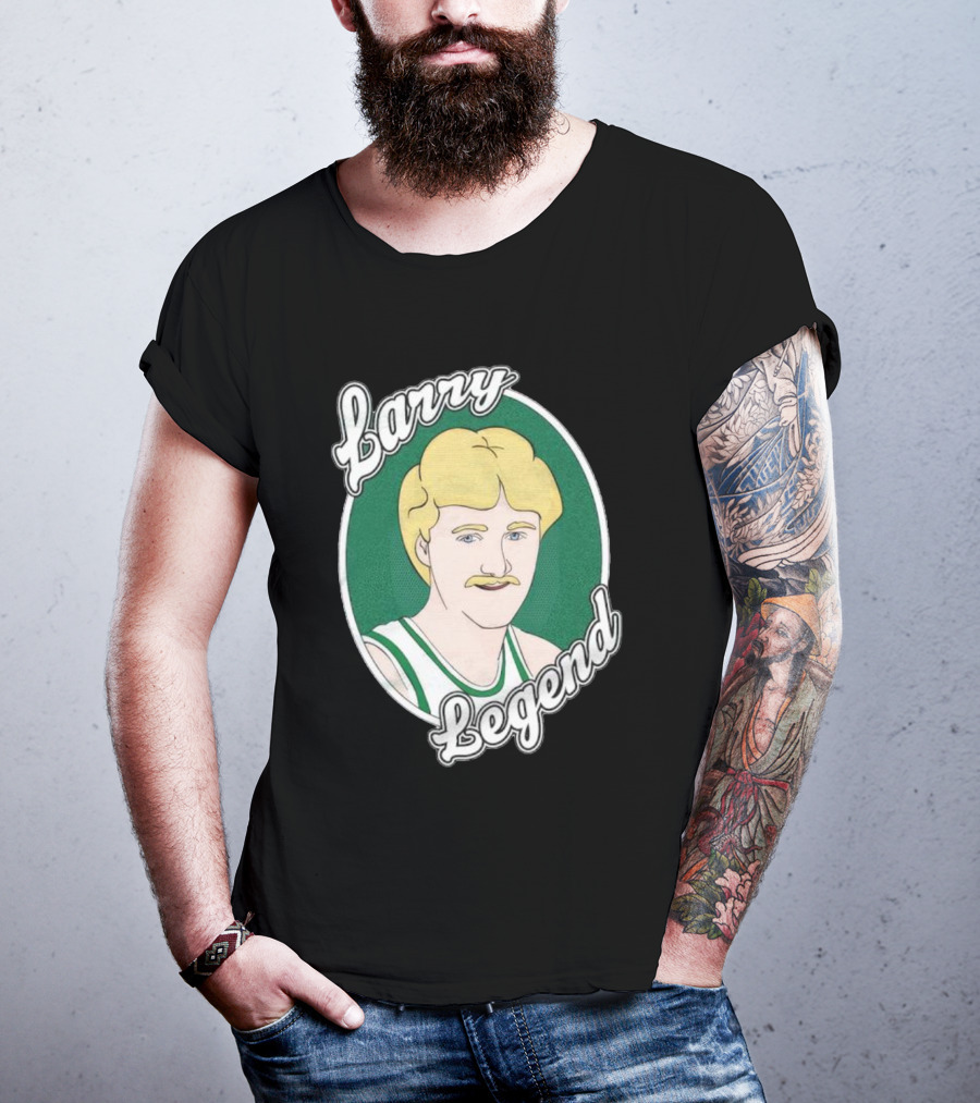 Larry Bird Legend Retro Illustration Basketball T-Shirt