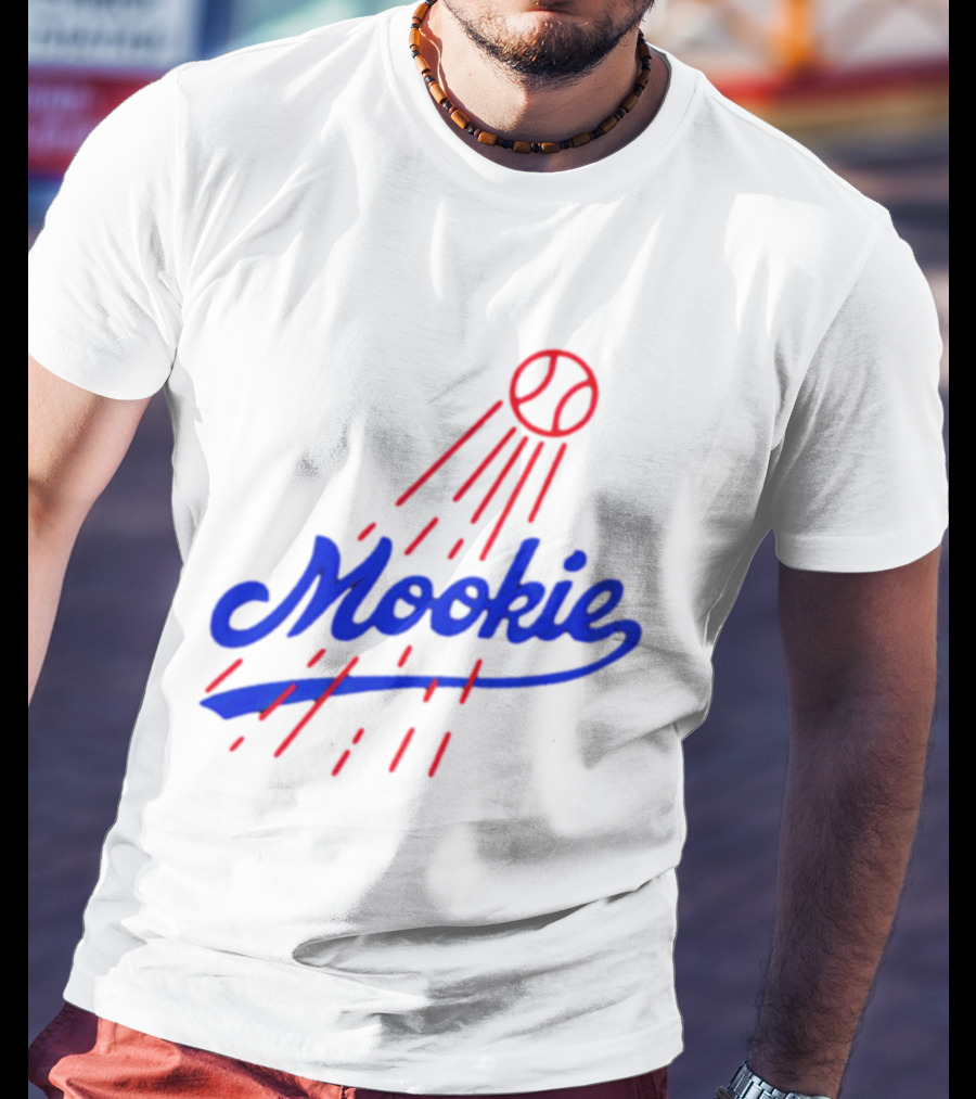 Mookie Signature Red Baseball Design Los Angeles Dodgers T-Shirt