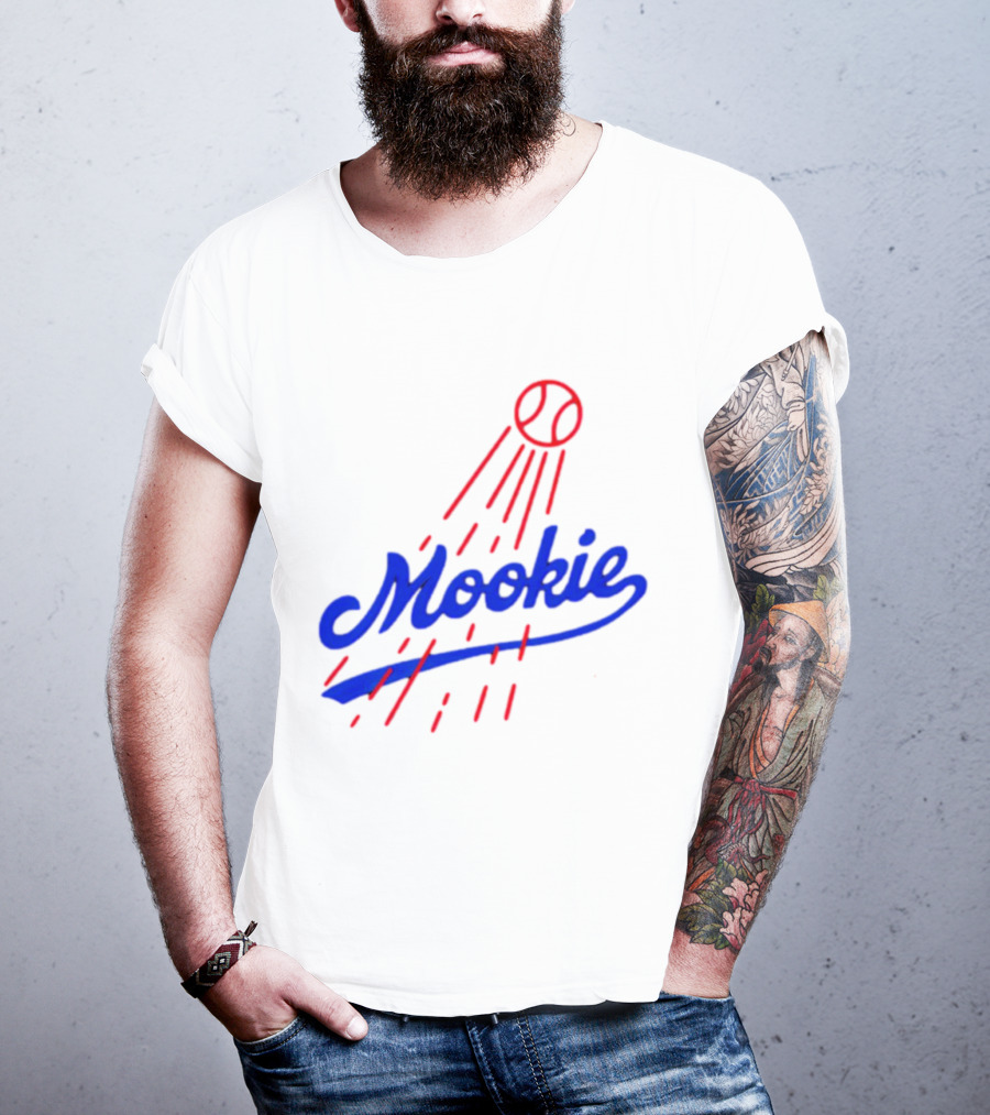 Mookie Signature Red Baseball Design Los Angeles Dodgers T-Shirt
