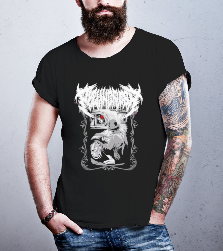 LOWRIDER PEELING FLESH SKULL CLASSIC CAR VIBRANT T-Shirt