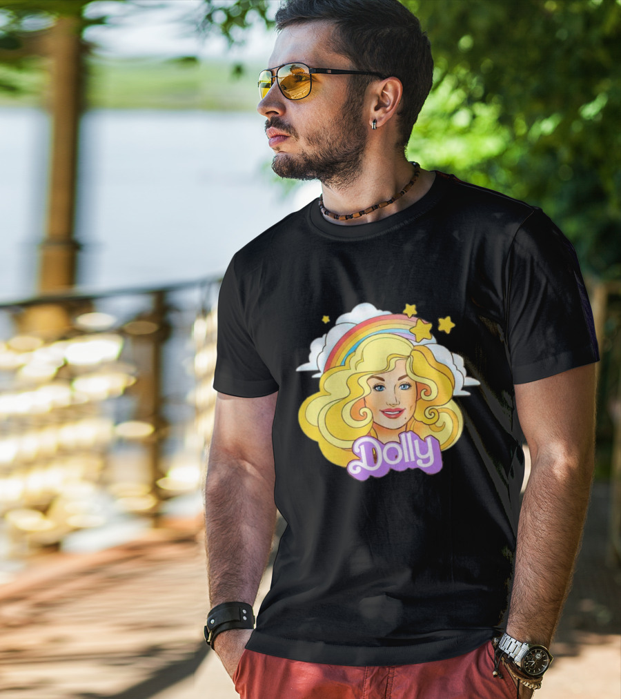 Dolly Rainbow Stars Iconic Doll T-Shirt